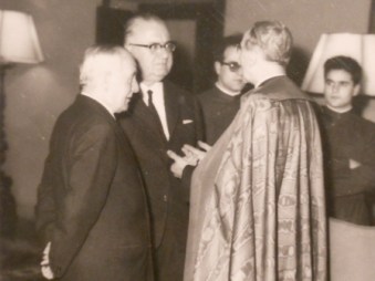 Kapidan Gjon Marka Gjoni with Professor Ernest Koliqi, Rome c.1965
